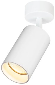 Bodové svietidlo Pipe, 1x biele kovové tienidlo, w