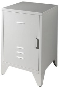 Sivý kovový nočný stolík Bronxx - Vipack