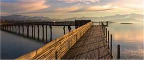Obraz - Na brehu jazera Obersee (120x50 cm)