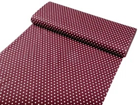 Biante Detské bavlnené posteľné obliečky do postieľky Sandra SA-351 Biele hviezdičky na tmavo červenom Do postieľky 100x135 a 40x60 cm