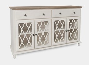Komoda Avola 147 cm z masívu krémová/hnedá