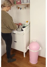 Ružový plastový odpadkový kôš na plienky 25 l Whale – Kindsgut