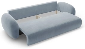 Sivomodrá zamatová rozkladacia/s úložným priestorom pohovka 262 cm Tonale – Cosmopolitan Design