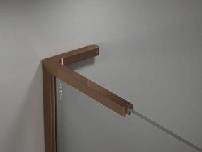Mexen, Mexen Kioto-X L sprchová stena 100 x 200 cm, priehľadná 10 mm, ružové zlato - 800-100-107-60-00-X