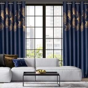 ZATEMŇOVACÍ ZÁVES NA KRÚŽKOCH HARMONY 140X250 CM NÁMORNÍCKA MODRÁ