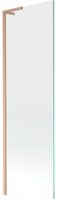 Mexen Next L, 1-krídlová vaňová zástena 60 x 150 cm, 6mm číre sklo, medený profil, 895-060-000-03-00-65