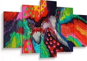 Obraz abstraktné - farby (150x105 cm)