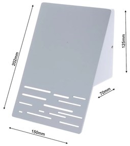 Exteriérové nástenné LED svietidlo Line, 1x LED 10w, biele