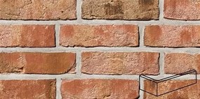 Fasádny roh Klinker mix žíhaný 24x7,1x11,5 cm reliéfna RMOORBRLEB