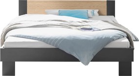 Posteľ Laurie 180x200 cm, grafit/dub