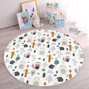 Biely detský koberec ø 80 cm Comfort – Mila Home