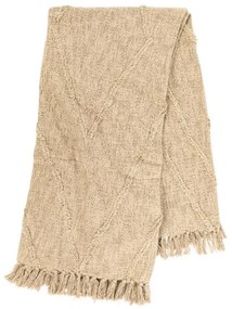 Béžová bavlnená prikrývka na dvojlôžko 250x260 cm Sahara - Tiseco Home Studio