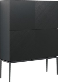 XXXLutz VYSOKÁ KOMODA, čierna, 120/160/40 cm home24 - Online Only drobný nábytok - 002611003401