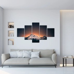 Obraz nočnej oblohy s horou (125x70 cm), 40 ďalších rozmerov
