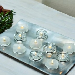 SIRIUS LED čajové sviečky, sada 2 kusov, matné, kvety