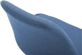 Stolička Maverick W - látka, podnož kov biela matná - Modrá