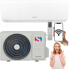 Nástenná klimatizácia do domácnosti Sinclair SKY3 3,2kW 40m2 Biela WiFi S ohrevom