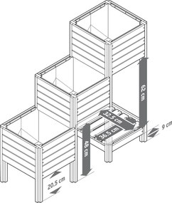 Stupňovitý stojan na rastliny