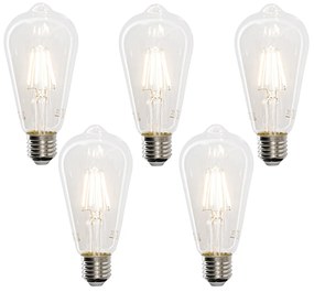 Sada 5 inteligentných LED žiaroviek E27 ST64 4,5W 470 lm 1800-4000K