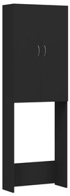 vidaXL Skrinka na práčku čierna 64x25,5x190 cm