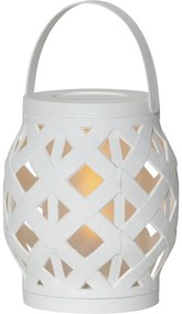 Biely lampáš Star Trading Flame Lantern, výška 16 cm