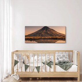 Obraz odrazu hory Taranaki, Nový Zéland (120x50 cm)