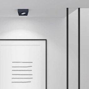 Podhľadové svietidlo Nusa Square, 1x čierne kovové tienidlo, (možnosť polohovania), b