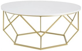 Konferenčný stolík DIAMOND 41,5x90 cm zlatá/biela