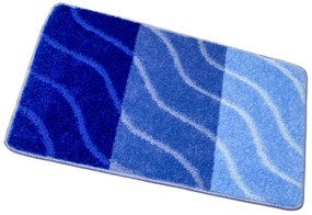 Sada kúpeľňových koberčekov FIORI modrá, pruhy