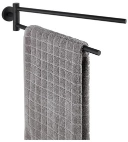 WENKO 24238100-Držiak uterákov BOSIO BLACK 5,5x43 cm nerez/strieborná