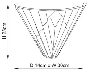 Endon 63940 - Nástenné svietidlo Tiffany ASTORIA 1xE14/40W/230V