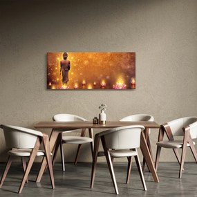 Obraz - Budha v zlatom lesku (120x50 cm)