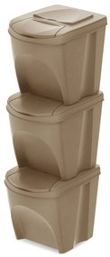 Prosperplast Sada 3 odpadkových košov, objem 3x25l