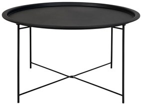 Čierny kovový okrúhly konferenčný stolík ø 75 cm Bastia – House Nordic