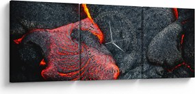 Obraz - Láva (s hodinami) (90x30 cm)
