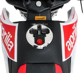 Elektrická motorka Aprilia RX biela