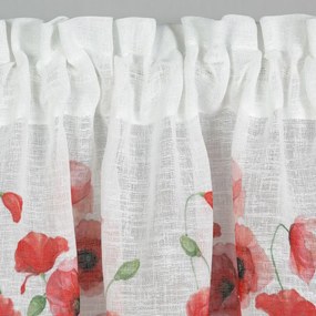 Dekorstudio Kuchynská záclonka MARI zdobená kvetinovou potlačou a čipkou 150 x 30 cm Rozmer záclonky: 30x150cm