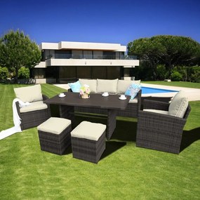 Ratanová záhradné súprava Avenberg BRISTOL - hnedá