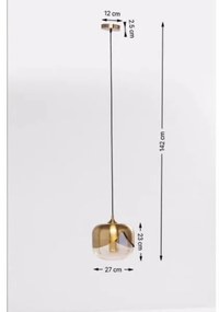 Goblet visiaca lampa mosadzná