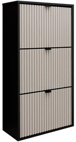 Skrinka na topánky Laro I Stojaci Čierna/Kašmír/ Čierna