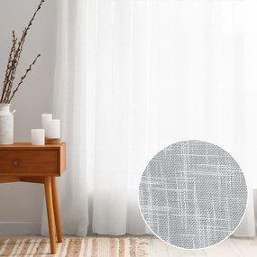 Voál krémovo biely žíhaný s olovkom ZAC-002 výška 275 cm Iba metráž