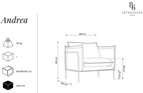 Béžové kreslo Interieurs 86 Andrea