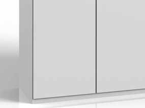 Šatníková skriňa Ben, 270 cm, biela