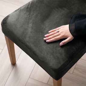 Sivé napínacie poťahy v súprave 4 ks na stoličku 48 cm Sento – Restilo