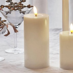SIRIUS LED vosková sviečka Sille Ivory, 15 cm, biela, d. 7,5 cm