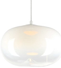 Závesné svietidlo Vaso, 1x biele sklenené tienidlo, (fi 18cm), w