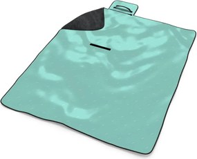 Sablio Plážová deka Biele čiarky na tyrkysovej: 200x140 cm