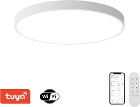 Immax NEO 07315L-LED Stmievateľné stropné svietidlo SEMPLICI 96W/230V priemer 80 cm Wi-Fi Tuya biela + diaľkový ovládač