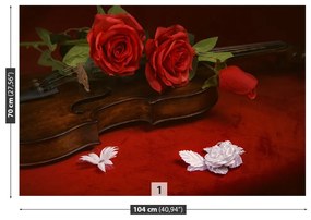 Fototapeta Vliesová Husle ruže 104x70 cm