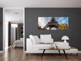 Obraz - Eiffelova farebná veža (120x50 cm)